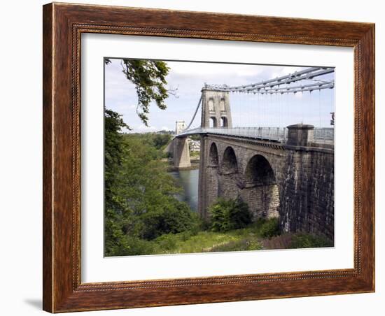 Menai Bridge, Anglesey, North Wales, Wales, United Kingdom, Europe-Raj Kamal-Framed Photographic Print