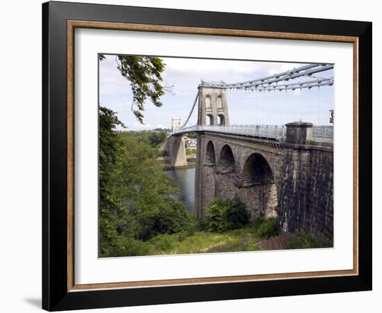 Menai Bridge, Anglesey, North Wales, Wales, United Kingdom, Europe-Raj Kamal-Framed Photographic Print