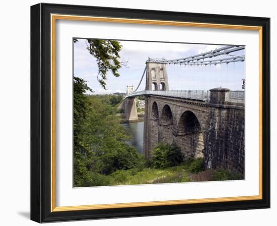 Menai Bridge, Anglesey, North Wales, Wales, United Kingdom, Europe-Raj Kamal-Framed Photographic Print