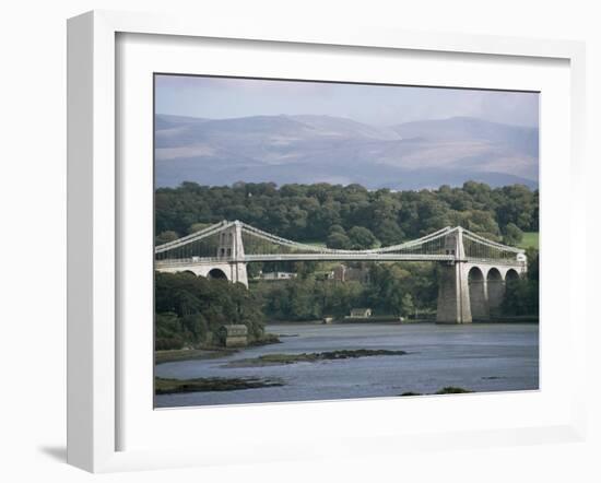 Menai Bridge, Wales, United Kingdom-Adam Woolfitt-Framed Photographic Print