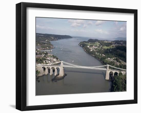 Menai Bridge, Wales, United Kingdom-Adam Woolfitt-Framed Photographic Print