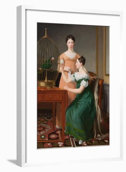 Mendel Levin Nathanson's Elder Daughters, Bella and Hanna, 1820-Christoffer-wilhelm Eckersberg-Framed Giclee Print