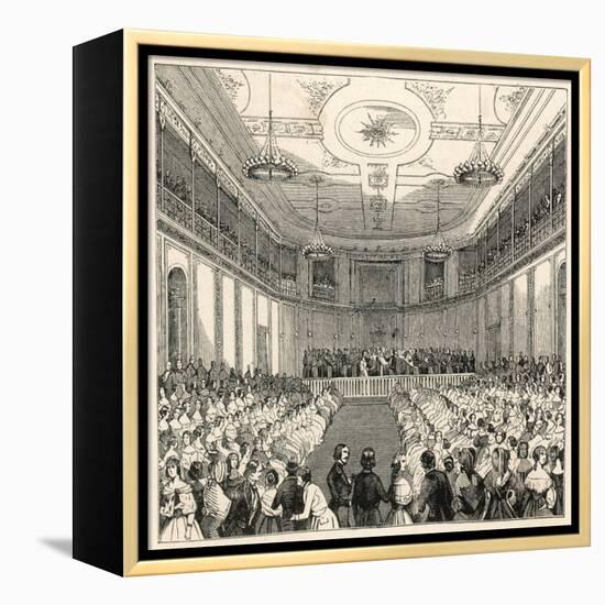 Mendelssohn Conducts His Own Music at the Leipzig Gewandhaus-null-Framed Stretched Canvas