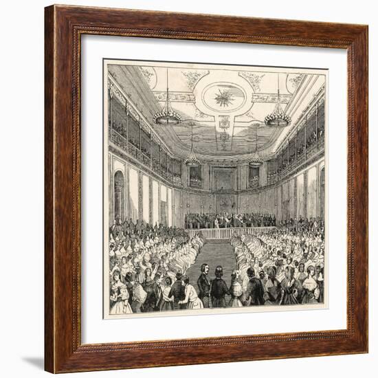 Mendelssohn Conducts His Own Music at the Leipzig Gewandhaus-null-Framed Art Print