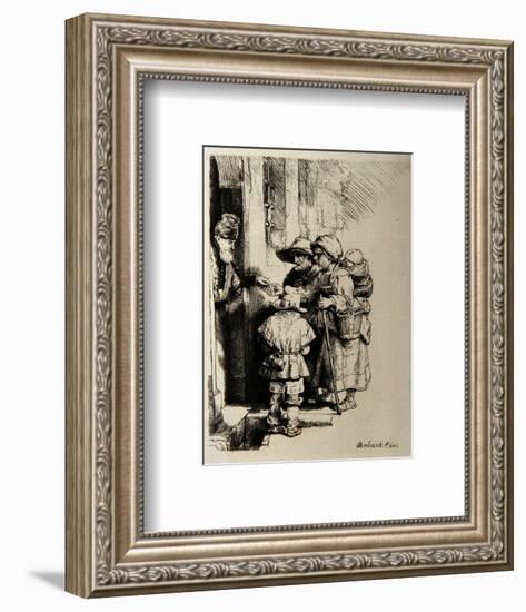 Mendients a la Porte d'Une Maison (B176)-Amand Durand-Framed Collectable Print