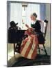 Mending the Flag-Norman Rockwell-Mounted Giclee Print