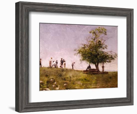 Mending the Net-Thomas Cowperthwait Eakins-Framed Premium Giclee Print