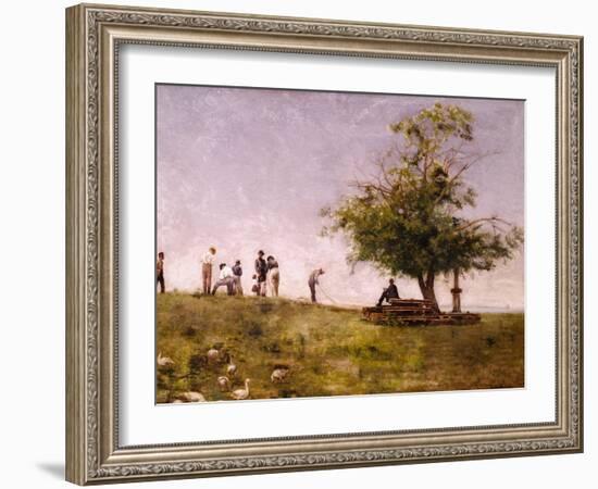 Mending the Net-Thomas Cowperthwait Eakins-Framed Giclee Print