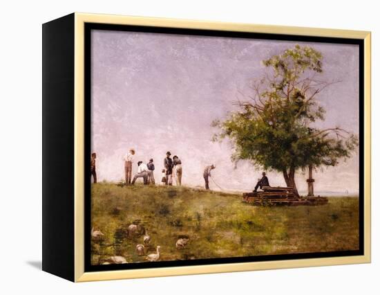 Mending the Net-Thomas Cowperthwait Eakins-Framed Premier Image Canvas