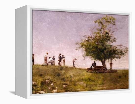 Mending the Net-Thomas Cowperthwait Eakins-Framed Premier Image Canvas