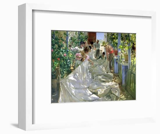 Mending the Sail-Joaqu?n Sorolla y Bastida-Framed Premium Giclee Print