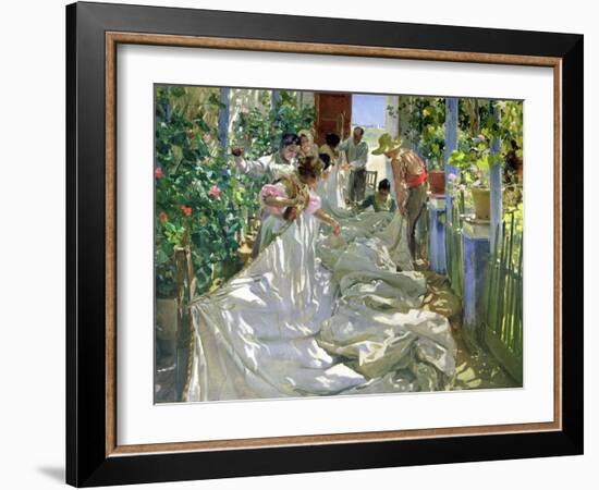 Mending the Sail-Joaqu?n Sorolla y Bastida-Framed Giclee Print