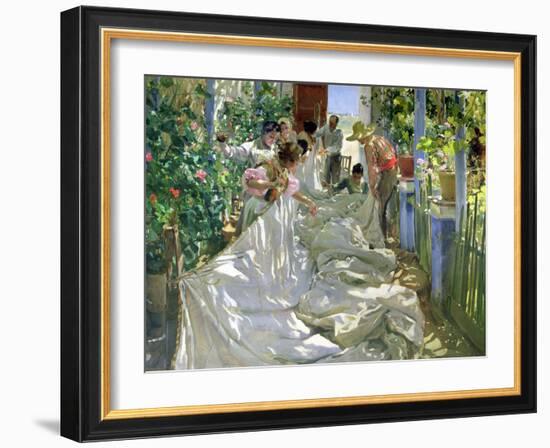 Mending the Sail-Joaqu?n Sorolla y Bastida-Framed Giclee Print