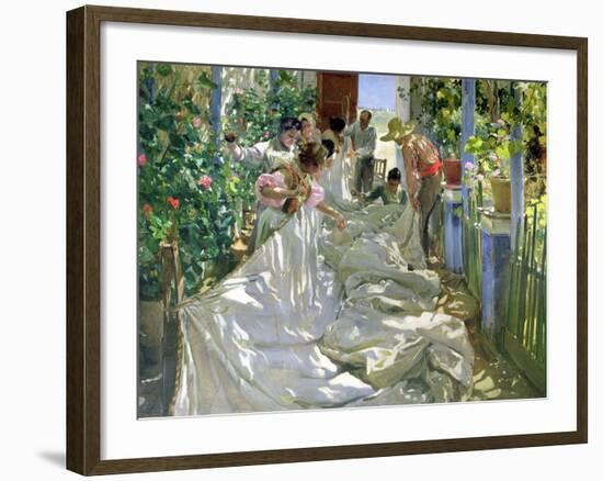 Mending the Sail-Joaqu?n Sorolla y Bastida-Framed Giclee Print