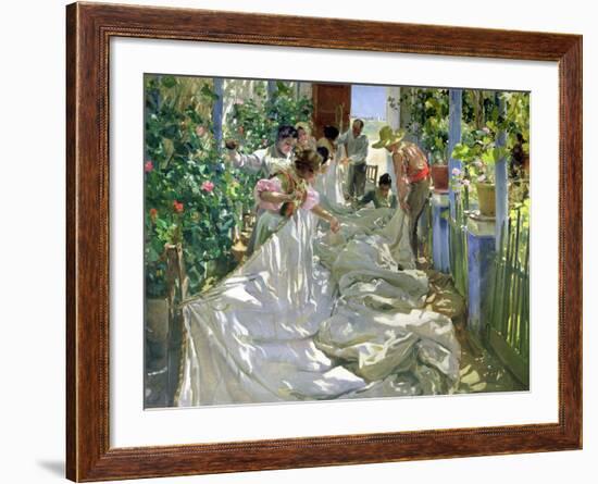 Mending the Sail-Joaqu?n Sorolla y Bastida-Framed Giclee Print