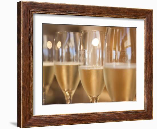 Mendoza Province, Lujan De Cuyo, Bodegas Norton Winery, Wineglasses in the Tasting Room, Argentina-Walter Bibikow-Framed Photographic Print