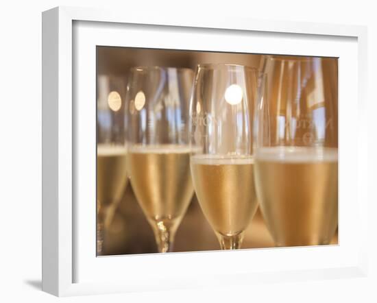 Mendoza Province, Lujan De Cuyo, Bodegas Norton Winery, Wineglasses in the Tasting Room, Argentina-Walter Bibikow-Framed Photographic Print