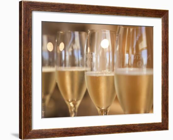 Mendoza Province, Lujan De Cuyo, Bodegas Norton Winery, Wineglasses in the Tasting Room, Argentina-Walter Bibikow-Framed Photographic Print