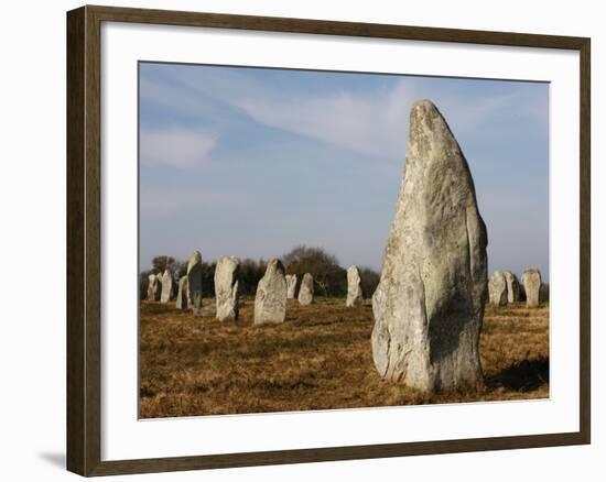 Menec Menhirs in Carnac, Morbihan, Brittany, France, Europe-null-Framed Photographic Print