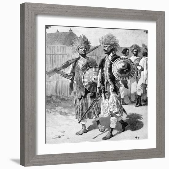 Menelik II Guards in Abyssinia or Ethiopia 1903-Chris Hellier-Framed Giclee Print