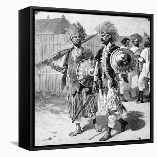 Menelik II Guards in Abyssinia or Ethiopia 1903-Chris Hellier-Framed Premier Image Canvas