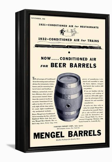 Mengel Beer Barrels-null-Framed Stretched Canvas