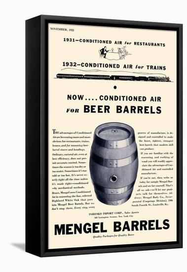 Mengel Beer Barrels-null-Framed Stretched Canvas