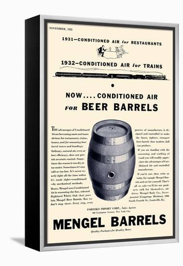 Mengel Beer Barrels-null-Framed Stretched Canvas