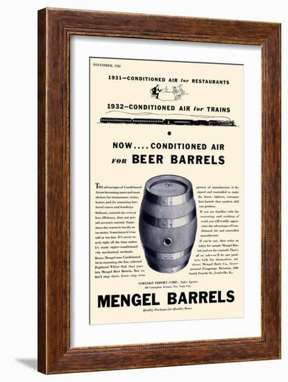 Mengel Beer Barrels-null-Framed Art Print