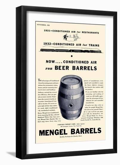 Mengel Beer Barrels-null-Framed Art Print