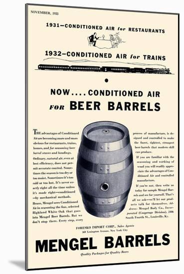 Mengel Beer Barrels-null-Mounted Art Print