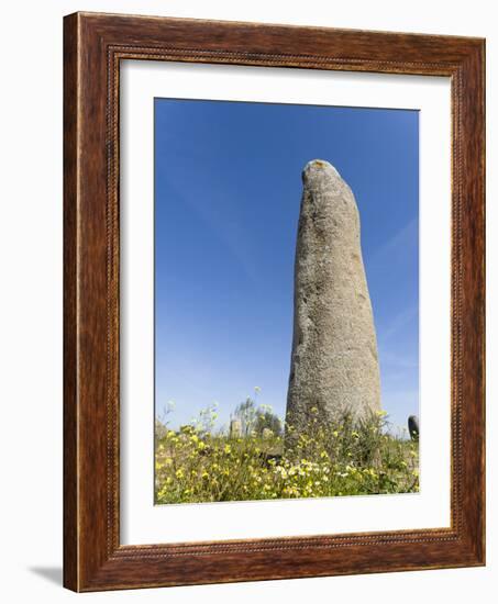 Menhir de Outeiro, Monsaraz in the Alentejo. Portugal-Martin Zwick-Framed Photographic Print
