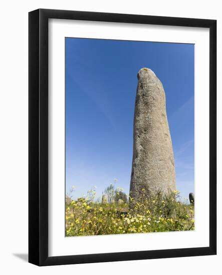 Menhir de Outeiro, Monsaraz in the Alentejo. Portugal-Martin Zwick-Framed Photographic Print