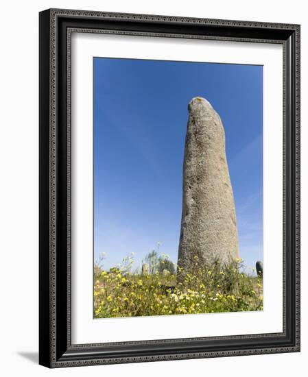 Menhir de Outeiro, Monsaraz in the Alentejo. Portugal-Martin Zwick-Framed Photographic Print