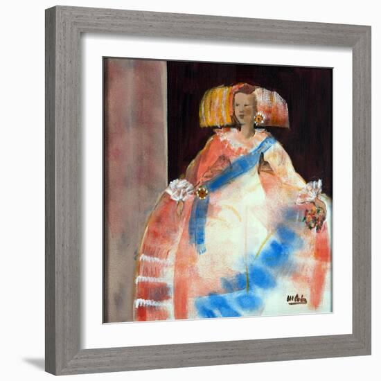 Menina with Sash and Flower-Marisa Leon-Framed Giclee Print