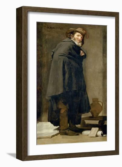 Menippus, 1639-1640-Diego Velazquez-Framed Giclee Print