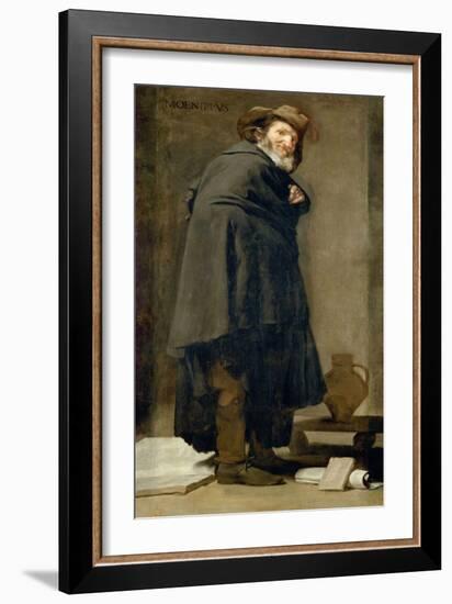 Menippus, 1639-1640-Diego Velazquez-Framed Giclee Print