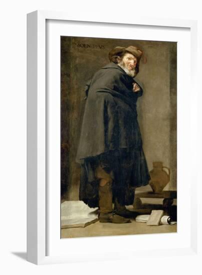 Menippus, 1639-1640-Diego Velazquez-Framed Giclee Print