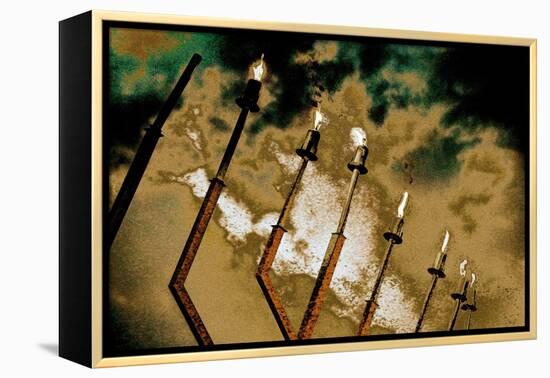 Menorah at the Souk on Hanukah, 2016-Joy Lions-Framed Premier Image Canvas