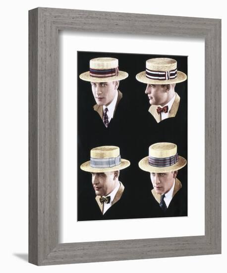 Mens Hats, USA, 1920-null-Framed Giclee Print