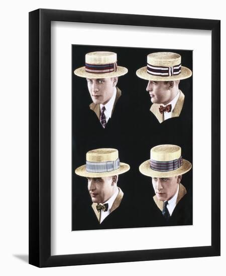 Mens Hats, USA, 1920-null-Framed Giclee Print