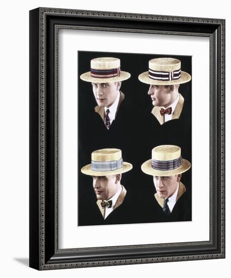 Mens Hats, USA, 1920-null-Framed Giclee Print