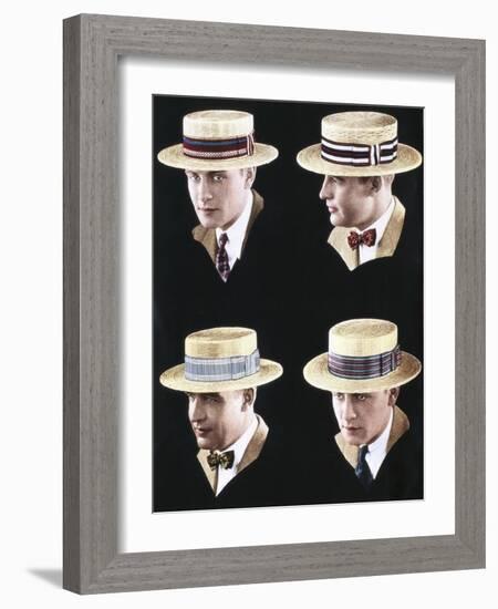 Mens Hats, USA, 1920-null-Framed Giclee Print