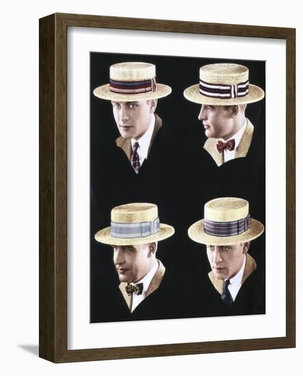 Mens Hats, USA, 1920-null-Framed Giclee Print