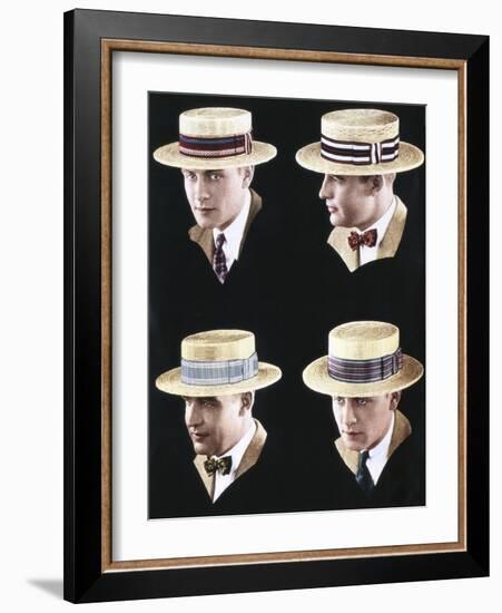 Mens Hats, USA, 1920-null-Framed Giclee Print