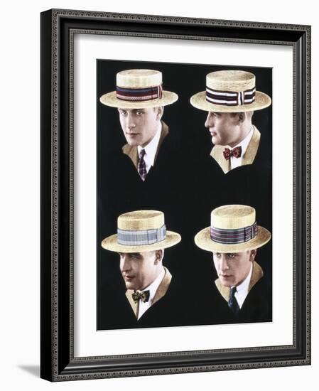 Mens Hats, USA, 1920-null-Framed Giclee Print