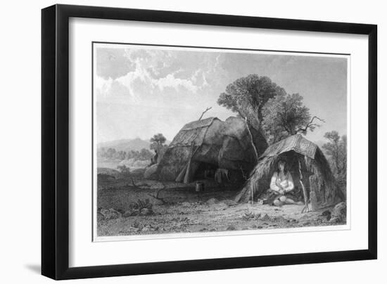 Menstrual Lodge of Native American Peoples-Seth Eastman-Framed Art Print