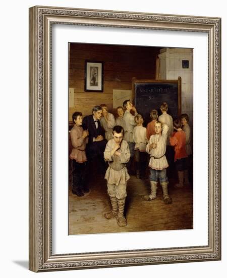 Mental Calculation at Primary School, 1895-Nikolai Petrovich Bogdanov-Belsky-Framed Giclee Print