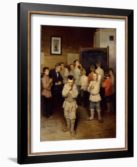 Mental Calculation at Primary School, 1895-Nikolai Petrovich Bogdanov-Belsky-Framed Giclee Print