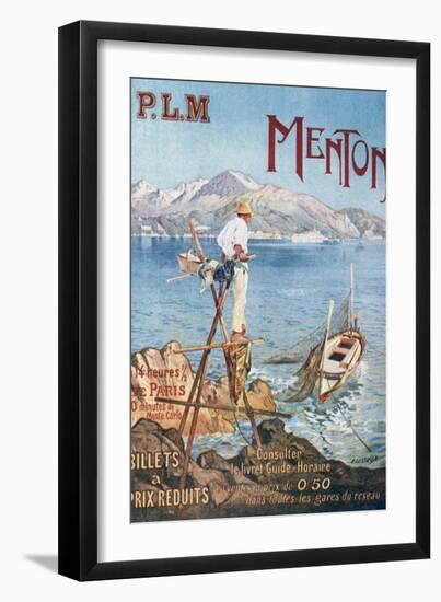 Menton - Affiche du P.L.M.-null-Framed Giclee Print